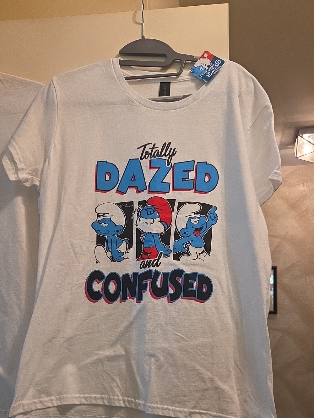 Smurfs 'Totally Dazed and Confused' White Graphic Tee